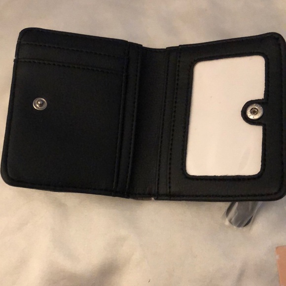 Betsey Johnson Luv Betsey Snap Card Wallet Black & Silver Heart & Butterflies - Picture 10 of 16